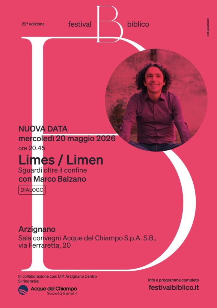 Acque del Chiampo|Festival Biblico, mercoledì 20 maggio l’incontro con lo scrittore Marco Balzano ad Acque del Chiampo