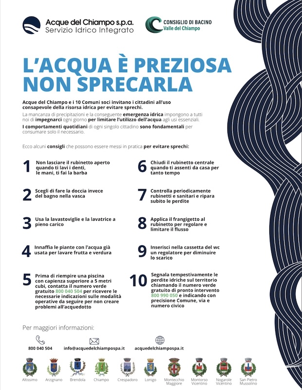 Acque del Chiampo | Emergenza idrica, intensificati i rifornimenti con autobotte a Crespadoro