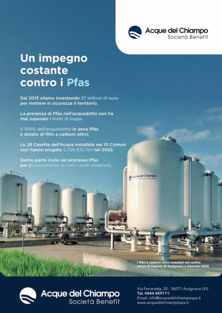 Acque del Chiampo | PFAS, saldata la provvisionale riconosciuta ad Acque del Chiampo nel processo Miteni