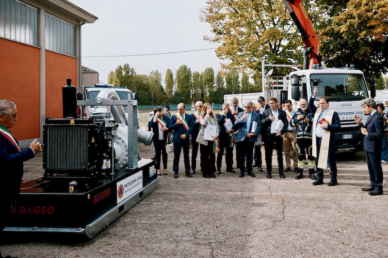 Acque del Chiampo | Montecchio Maggiore, inaugurata l’idrovora donata da Acque del Chiampo alla Protezione Civile